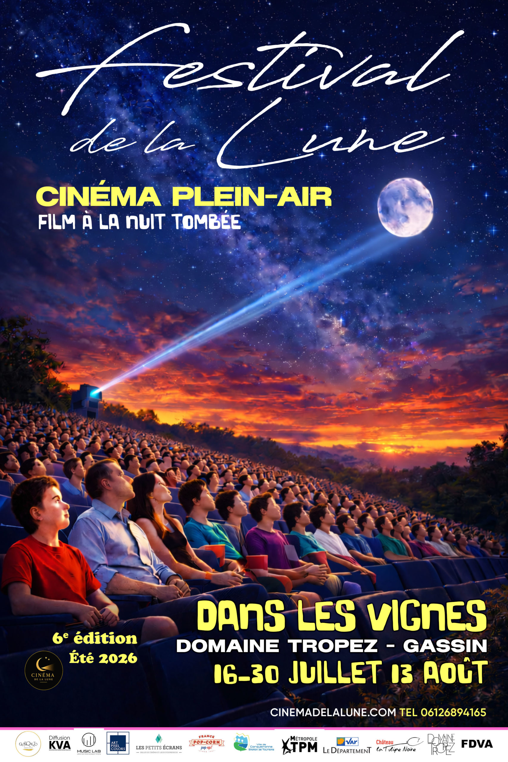 AFFICHE 6e FESTIVAL DE LA LUNE 2026 A4 OFFICIEL 27 MAI DANS LE VIGNES DOMAINE TROPEZ 200 pixels